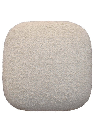 Boucle Cream Square Footstool