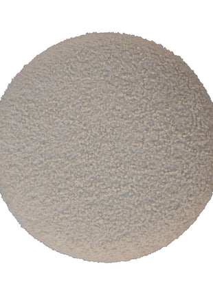 Boucle Cream Round Footstool