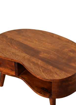 Mini-Couchtisch „Wave“ aus Kastanienholz