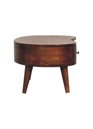 Mini-Couchtisch „Wave“ aus Kastanienholz