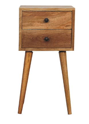 Mini 2 Drawer Oak-ish Bedside