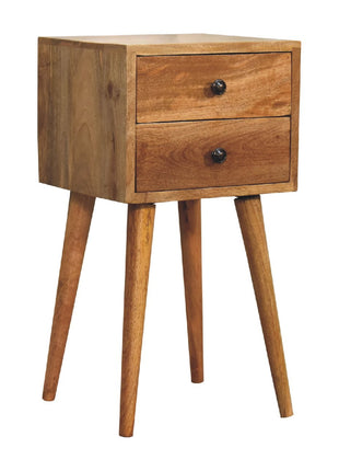 Mini 2 Drawer Oak-ish Bedside