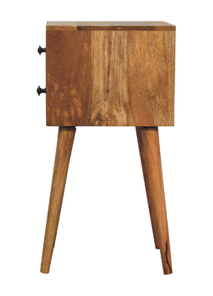 Mini 2 Drawer Oak-ish Bedside