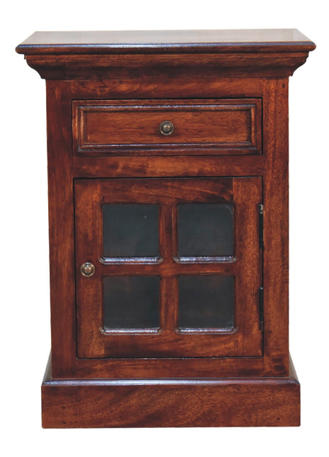 Cherry Bedside with Glazed Door