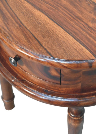Honey finish Turned Leg Bedside