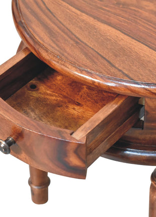 Honey finish Turned Leg Bedside