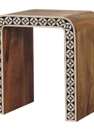 Edessa Bone Inlay End Table
