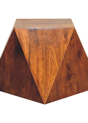 Mesa auxiliar abstracta de castaño