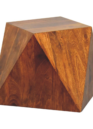 Mesa auxiliar abstracta de castaño