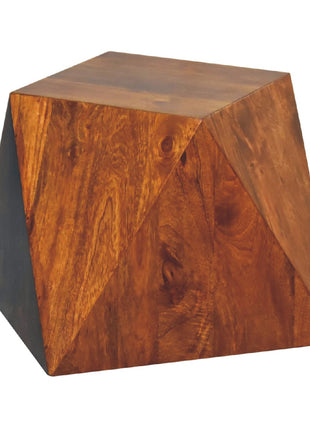 Mesa auxiliar abstracta de castaño