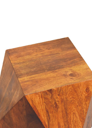 Mesa auxiliar abstracta de castaño