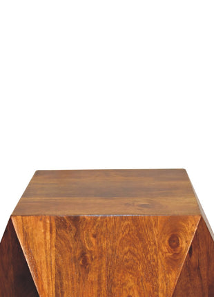 Mesa auxiliar abstracta de castaño