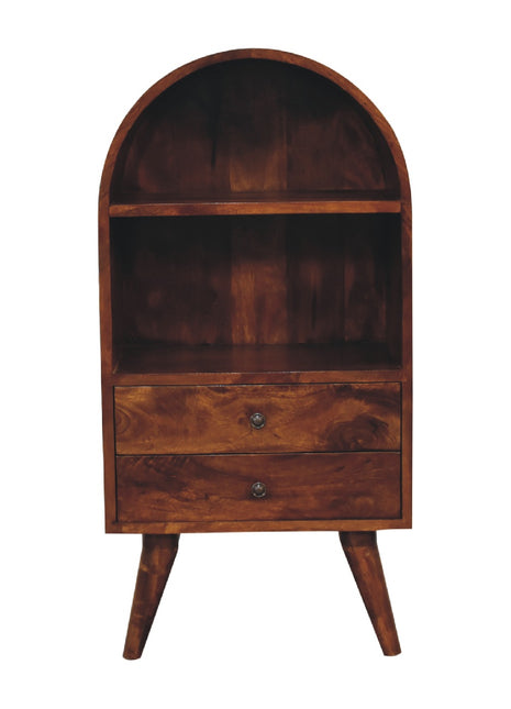 Round Chestnut Display Cabinet