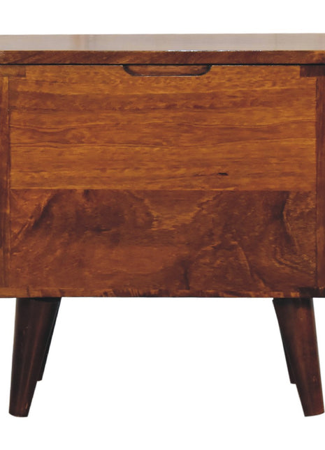 Chestnut Lid-up Storage Stool