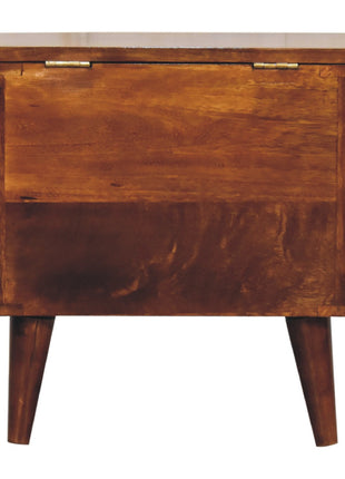 Chestnut Lid-up Storage Stool