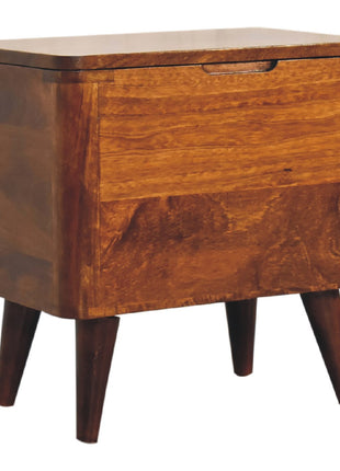 Chestnut Lid-up Storage Stool