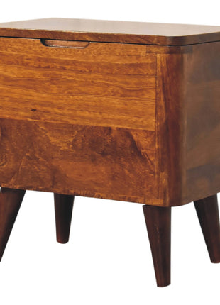 Chestnut Lid-up Storage Stool