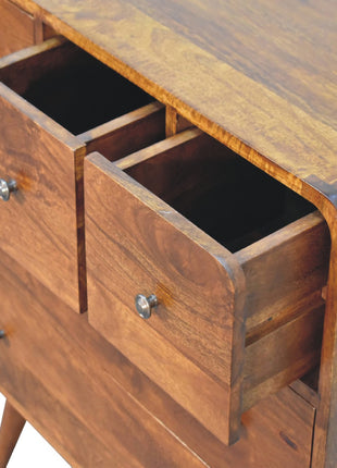 3 over 2 Curved Chestnut Chest