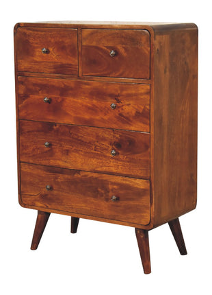 2 over 3 Curved Chestnut Chest