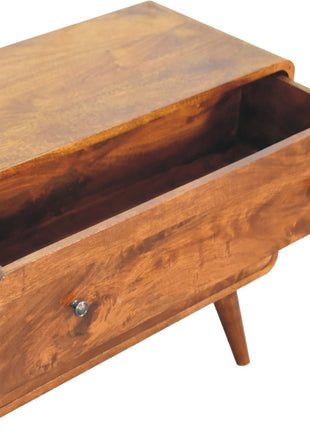 2 Drawer Curved Chestnut Chest