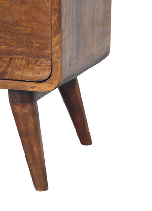 2 Drawer Curved Chestnut Chest
