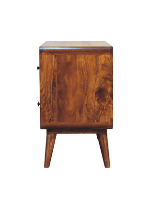 2 Drawer Curved Chestnut Chest