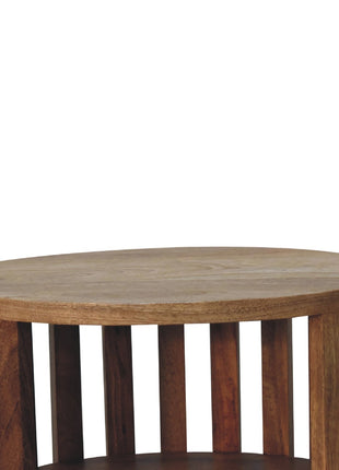 Ariella Double Shelf Oak-ish Bedside