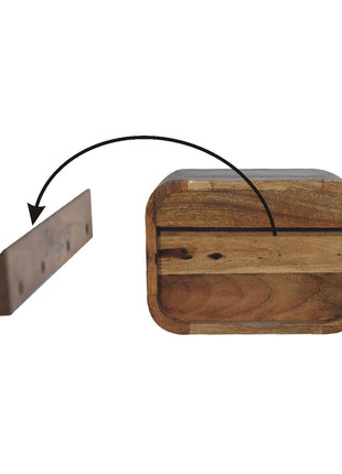 Oak-ish Floating Open Curve Bedside