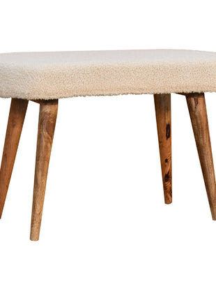 Cream Boucle Nordic Bench
