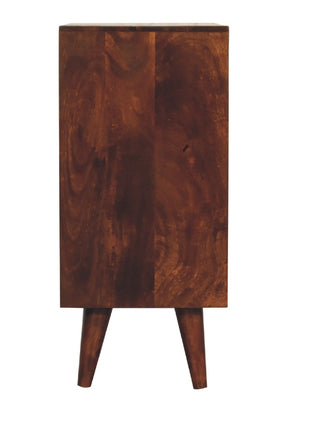 Chestnut Pineapple Carved Cabinet