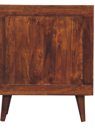 Chestnut Pineapple Carved Cabinet