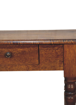 Chestnut Turned Leg Writing Desk