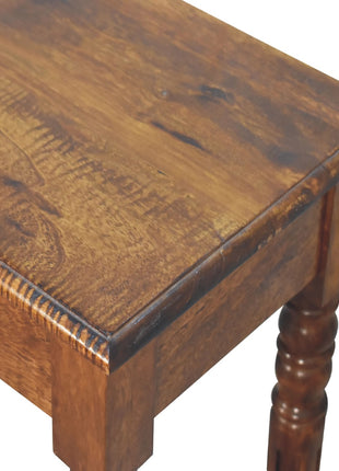 Chestnut Turned Leg Writing Desk