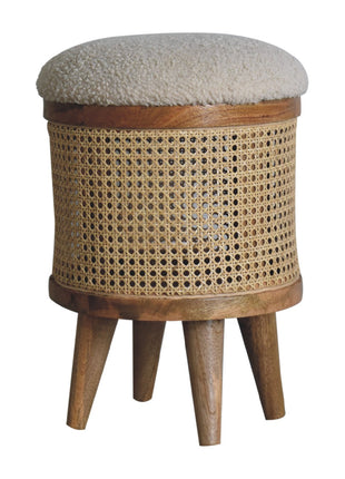 Cream Boucle Larissa Footstool