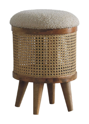Cream Boucle Larissa Footstool
