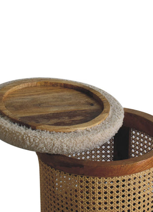 Cream Boucle Larissa Footstool