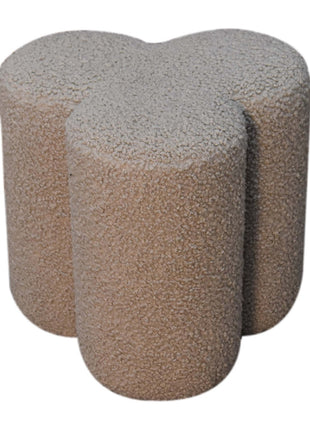 Mud Boucle Clover Footstool