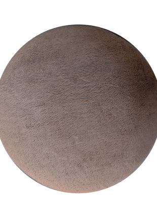 Mocha Faux Fur Mushroom Footstool