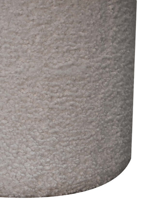 White Boucle Mushroom Footstool