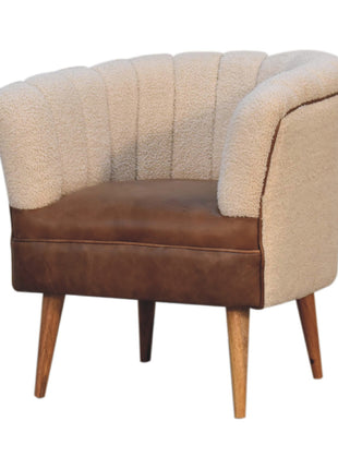 Boucle Cream Buffalo Armchair