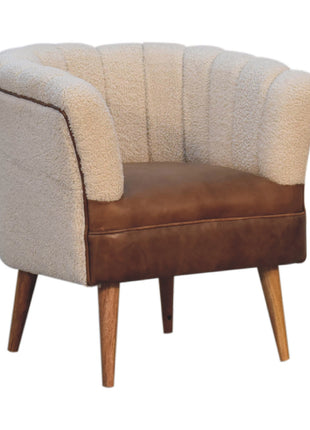 Boucle Cream Buffalo Armchair