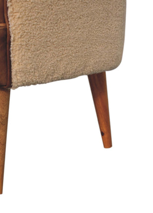 Boucle Cream Buffalo Armchair