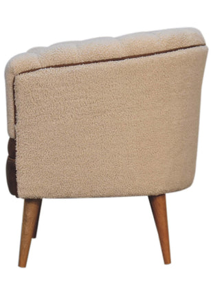 Boucle Cream Buffalo Armchair