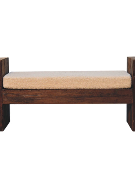 Reclaimed Boucle Bench