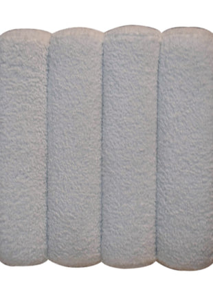 White Wavy Boucle Footstool