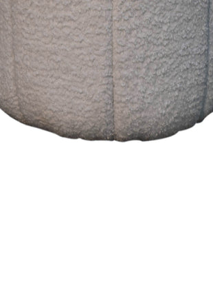 White Boucle Circus Footstool