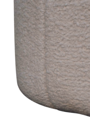 White Boucle Circus Footstool