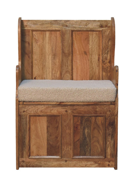 Banco Mini Monks Boucle de color crema