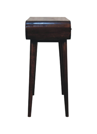 Light Walnut Curved Edge Console Table