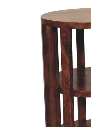 Ariella Double Shelf Chestnut Bedside